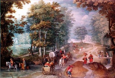 Bauern auf der Reise von Sebastian Vrancx